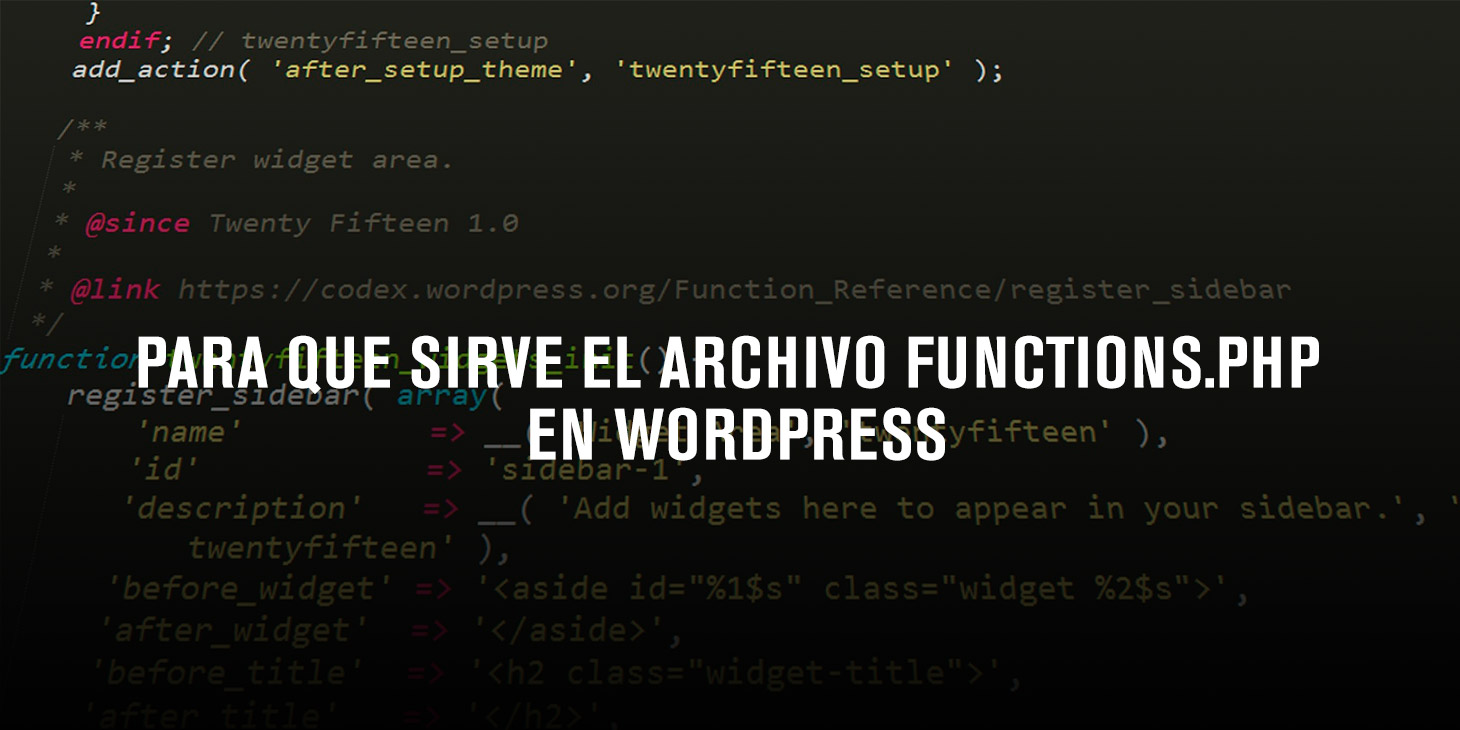 Archivo functions php wordpress